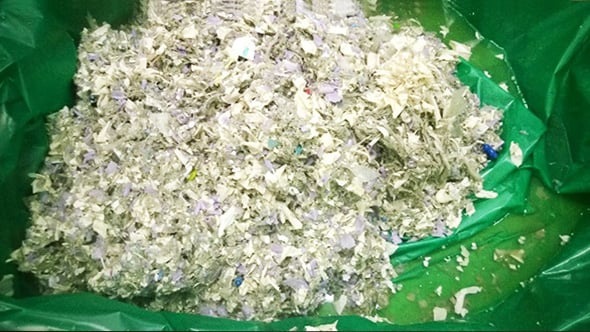 Medical waste converted to sterile and shredded waste which can be disposed as municipal waste