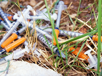 Hazardous medical waste syringes